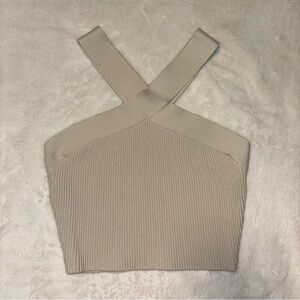 Aritzia Sculpt Knit Criss Cross Cropped Tank